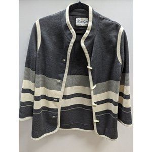Butte Knit Vintage Grey and Cream Cardigan